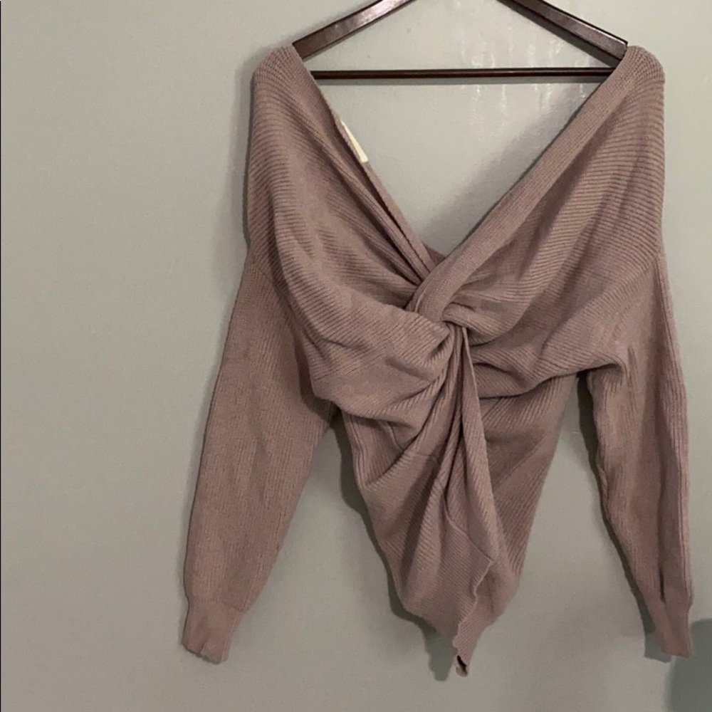 VESTIQUE KNOTTED BACK SWEATER SMALL